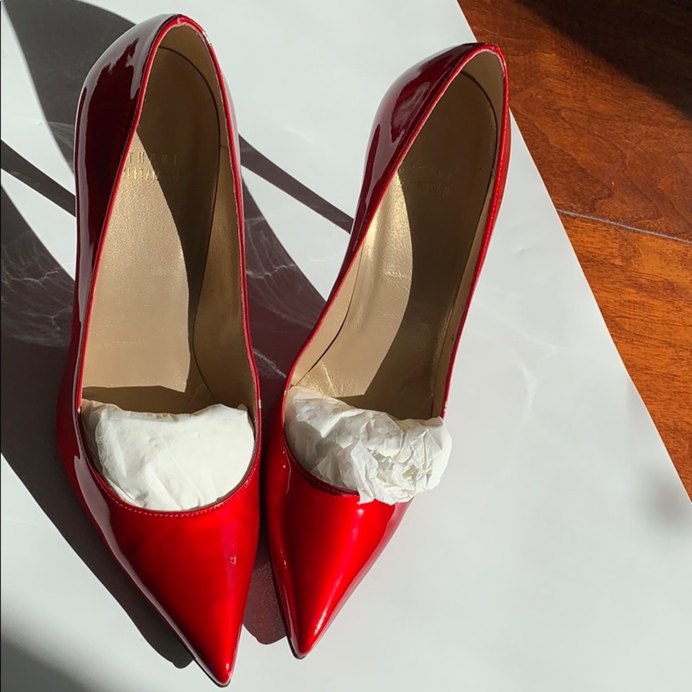 Stuart  Wiseman candy apple red heels